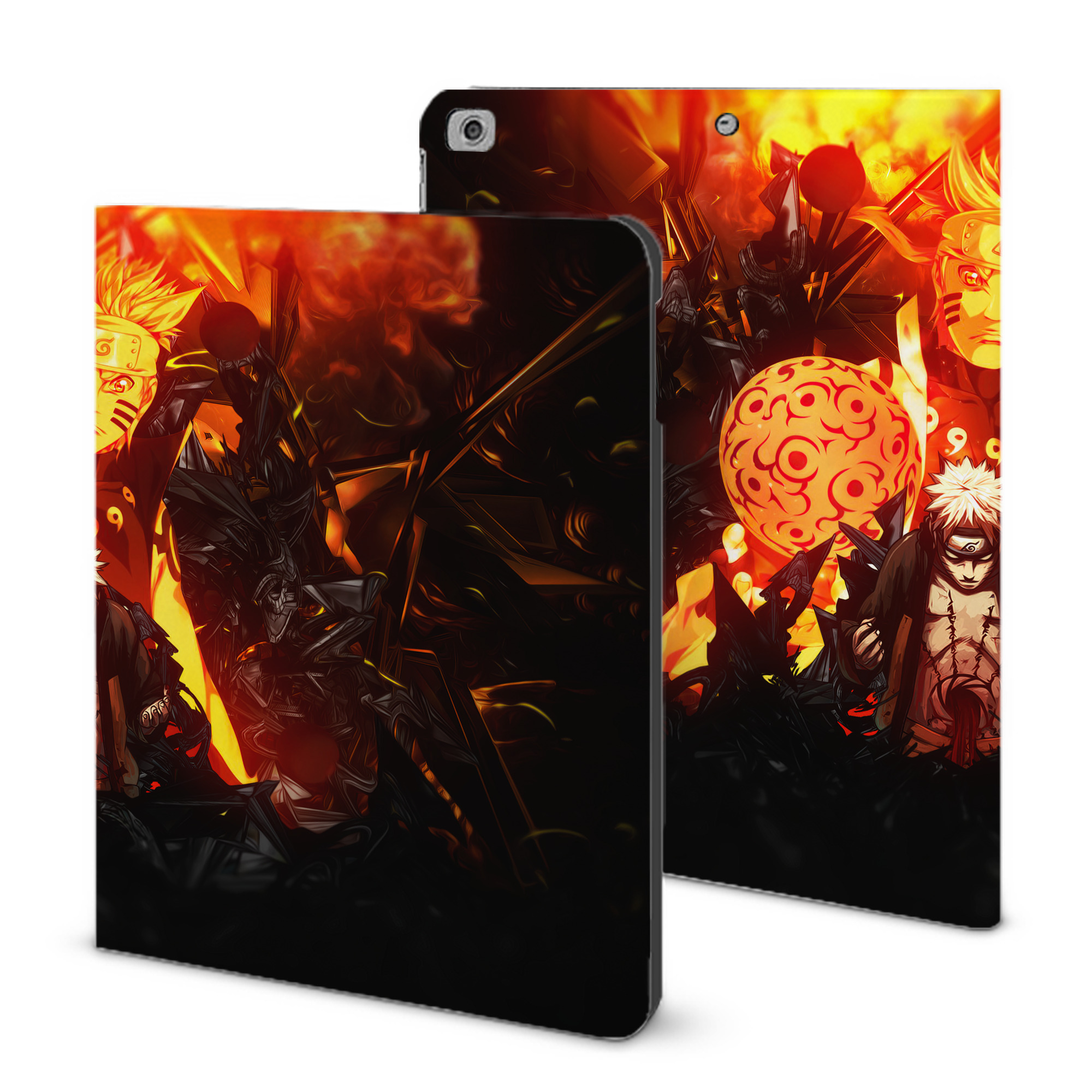 （画像用） NARUTO -ナルト- NARUTO -ナルト- 疾風伝 IPad ケース ブック型 PUレザー TPU 耐衝撃 軽量 薄型 ペン収納なし 全面保護 IPad 各モデル対応